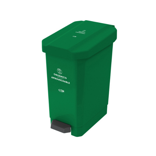 Papelera de pedal verde 22 lt organicos Estrabins